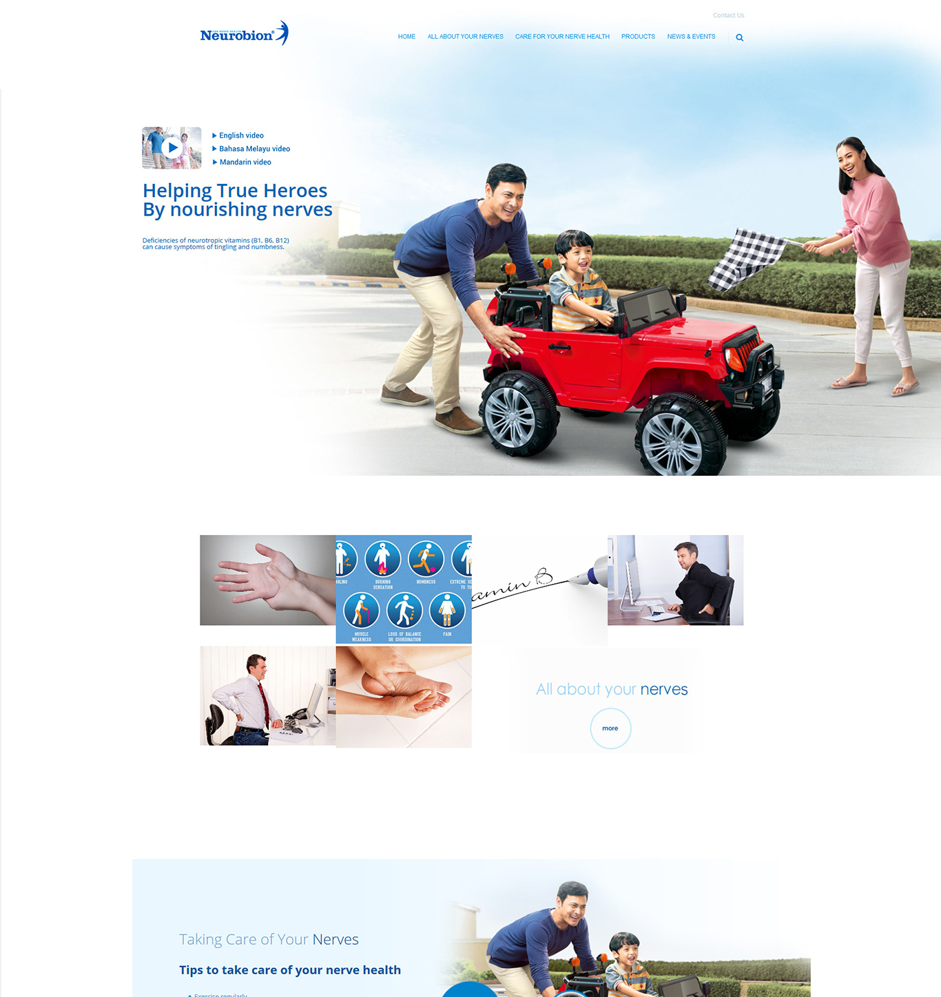 Komunigrafik ui-ux, web design and developer portfolio design template for Neurobion Saraf Sehat Jakarta Selatan, Indonesia