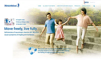 Komunigrafik portfolio design project showcase and case study for Neurobion Saraf Sehat - Profesional Web Designer and web developer Indonesia